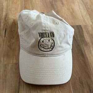 NIRVANA Tan Cap with Gold Embroidery